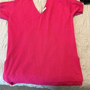 Zara Bold Pink Knit Top